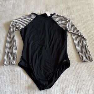 Roxy Black Bathing Suit / Rash Guard / L